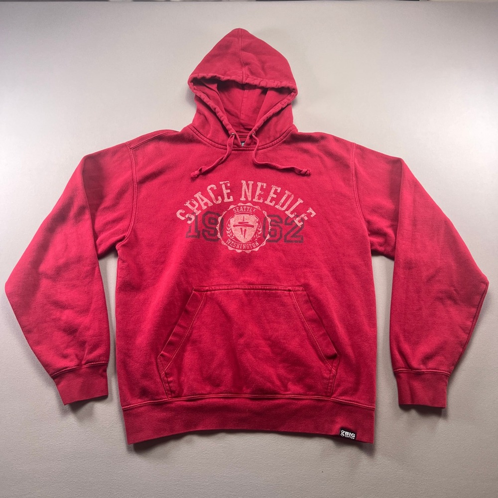 Gear For Sports Hoodie Mens M Red Space Needle 1962 Seattle Washington Graphic